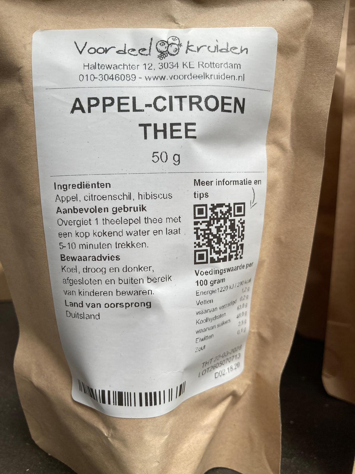 K47P05 appel-citroen thee (per 50g)