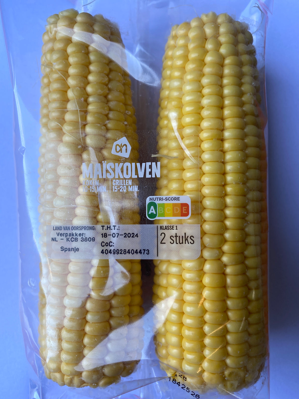 Mais, per 2x 2st (a ca. 450g) (totaal ca. 900g)