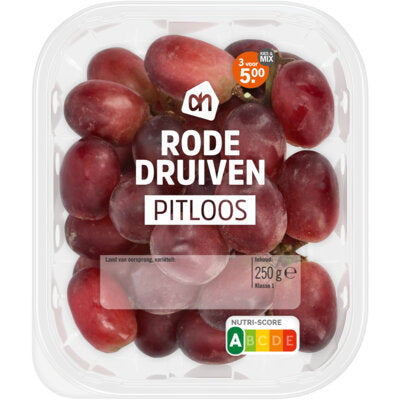 Druiven, Rood, Pitloos, 4x 250g per verpakking