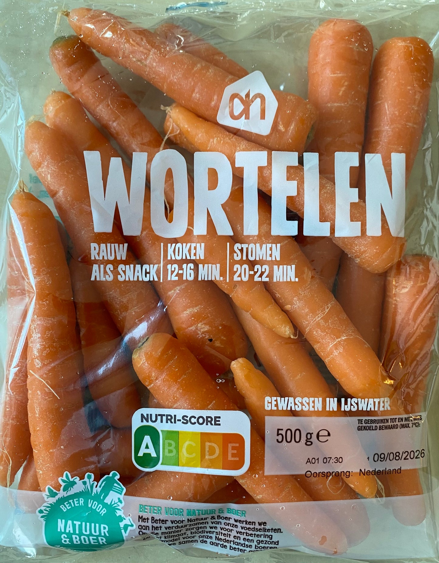 Wortelen, per 3x ca. 500g (totaal ca. 1,5kg)