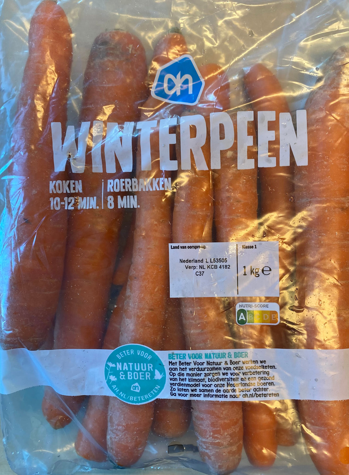 Wortelen, Winterpeen, ca. 1kg per verpakking