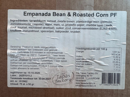 Empanada Bean & Roasted Corn – 75 stuks (à 50 gram) tht 30-04-2027
