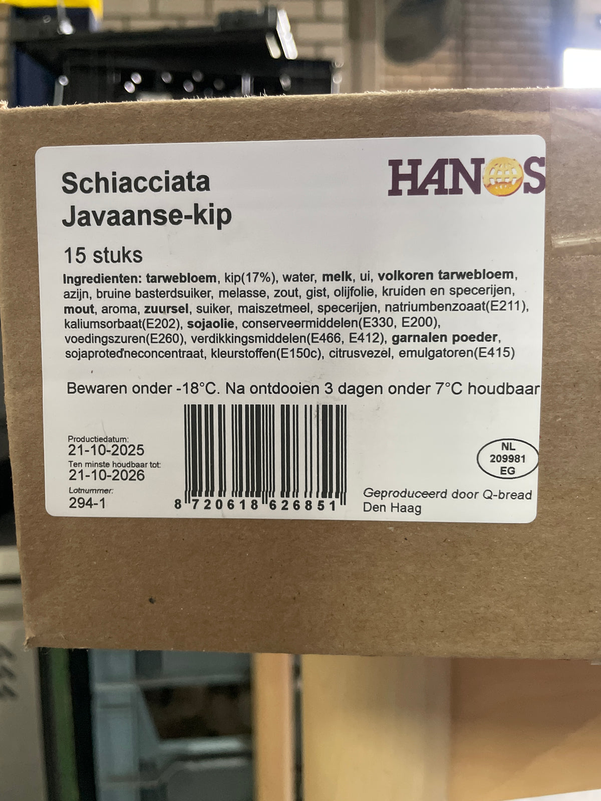 Schiacciata javaans-kip 15 stuks